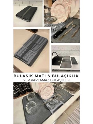 Empressco Çift Parça Katlanabilir Mikrofiber Bulaşıklık Seti, Pratik ve Şık Kullanım