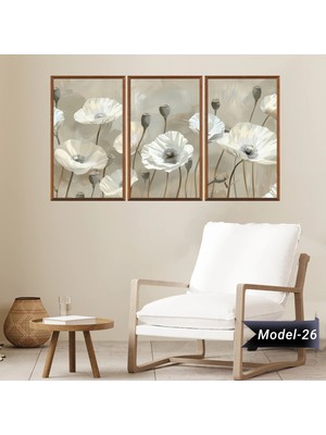 Akıllı Kağıt Statik Tutunma Özellikli Tablo - Poster Çiçek (Model- 26)