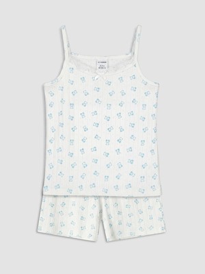 Lc Waikiki Yeni Sezon Ip Askılı Kız Çocuk Şortlu Pijama Takımı