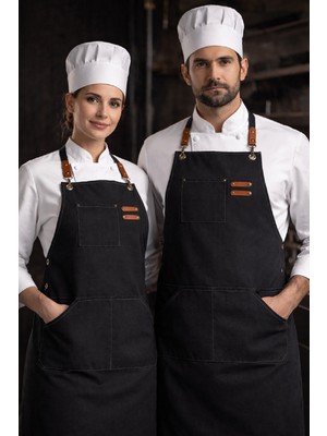 Empressco Unisex Profesyonel Iş Önlüğü, Şef, Barista, Garson, Kuaför, Cafe ve Restoran