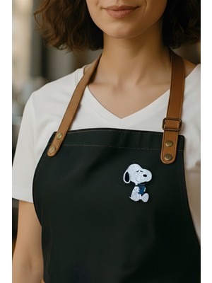 Empressco El Boyaması Ahşap Snoopy Kahve Barista Rozeti, Şık ve Eğlenceli Dekor