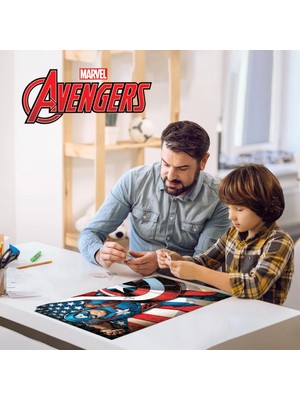 Bezos Mey Ithalat® Captain America 300 Parça Puzzle 35584 - Metal Kutu