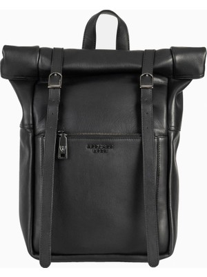 Berliner Bags Lille Premium Hakiki Deri 15 Inç Laptop Bölmeli Roll Top Unisex Sırt Çantası