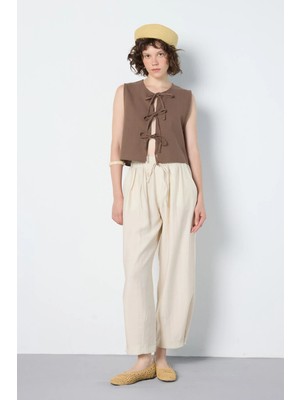 Minaaise Premium Tencel Pantolon Taş