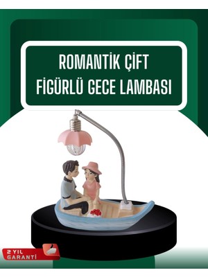 Kanonik Education El Ele Tutuşan Çift Figürlü Dekoratif Gece Lambası Romantik Tasarım