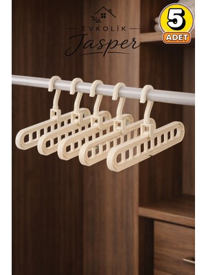 Jasper Krem Çok Fonksiyonlu 9 Gözlü Dolap Içi Düzenleyici Organizer Sihirli Askı Tişört Gömlek Elbise Ask