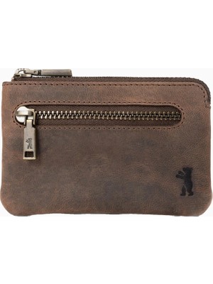 Berliner Bags Eli Vintage Hakiki Deri Rfıd Korumalı Unisex Anahtarlıklı Bozuk Para Cüzdanı