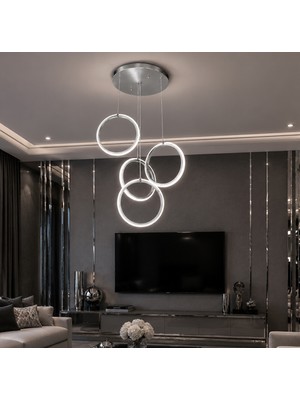 TT339-3+1-FULLKR Tt Aydınlatma Nexus Modeli 20 Lik Halka 4 Lü LED Avize