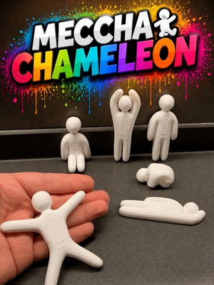 Root Made Meccha Chameleon Boyanabilir Saklambaç Mini Oyun Figürü Seti ( 6 Figür )