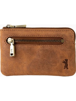 Berliner Bags Eli Vintage Hakiki Deri Rfıd Korumalı Unisex Anahtarlıklı Bozuk Para Cüzdanı