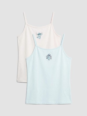 Lc Waikiki Yeni Sezon Stitch Baskılı Ip Askılı Kız Çocuk Atlet 2'li