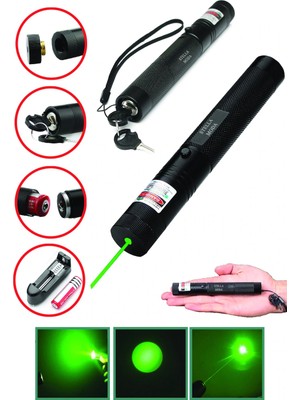 Savarga Şarjlı Yeşil Lazer Pointer 100 Mw (4801)