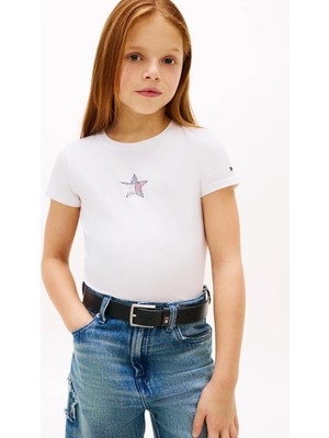 Tommy Hilfiger Kız Çocuk Tişört KG0KG09097