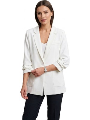 Centilmen Mare Tek Düğmeli Kıvrık Kollu Blazer Ceket  301