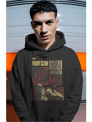 Sevbano 1999 Fight Club Tyler Durden Efsane Film Kahramanı Sırt Baskılı Unisex Oversize Premium Hoodie