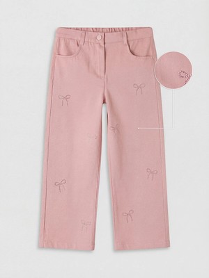 Lc Waikiki Yeni Sezon Kız Çocuk Taş Işlemeli Gabardin Pantolon