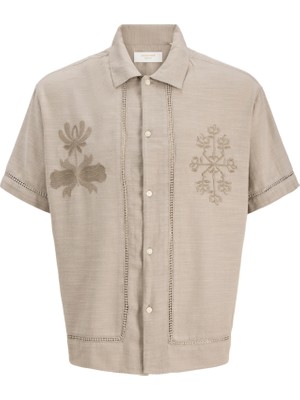 Jack & Jones Erkek Relaxed Fit Resort Yaka Gömlek - Menton