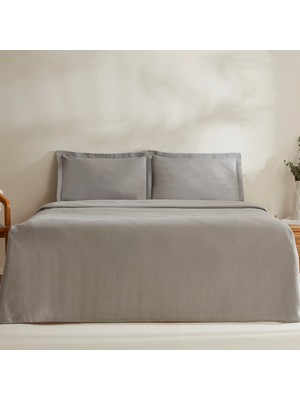 Karaca Home Farel Müslin Çift Kişilik Pike Takımı Açık Gri