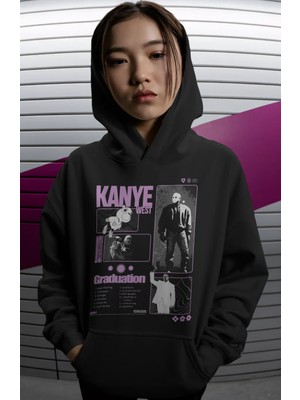 Sevbano Kanye West Rapper Şarkıcı Sırt Baskılı Unisex Oversize Premium Hoodie