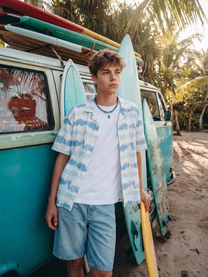 Lc Waikiki Yeni Sezon Batik Desenli Poplin Erkek Çocuk Gömlek