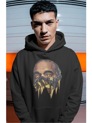 Sevbano Kanye West Rapper Şarkıcı Sırt Baskılı Unisex Oversize Premium Hoodie