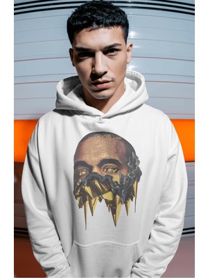 Sevbano Kanye West Rapper Şarkıcı Sırt Baskılı Unisex Oversize Premium Hoodie