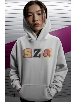 Sevbano Sza Rapper Şarkıcı Sırt Baskılı Unisex Oversize Premium Hoodie