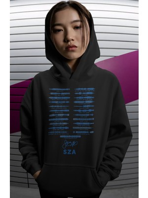 Sevbano Sza Rapper Şarkıcı Sırt Baskılı Unisex Oversize Premium Hoodie