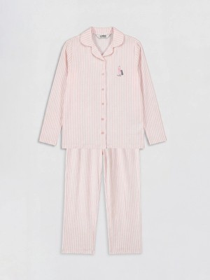 Lc Waikiki Yeni Sezon Gömlek Yaka Kız Çocuk Pijama Takım