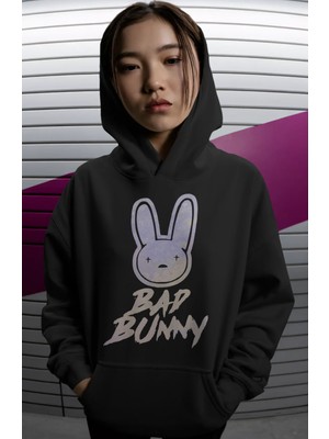 Sevbano Bad Bunny Rapper Şarkıcı Sırt Baskılı Unisex Oversize Premium Hoodie