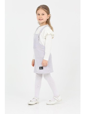 Eftelya Kız Çocuk Salopet 2'li Elbise (Salopet Elbise+Bady BLUZ)12182