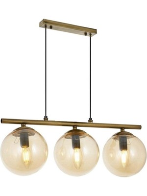 Empressco Modern Bal Glo Camlı Üçlü Gold Sarkıt Avize, Şıklık ve Işık Kalitesi
