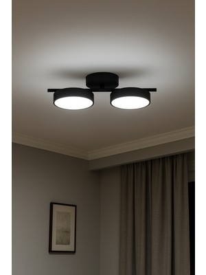Empressco Şık Siyah ve Beyaz LED Avize, Modern Salon ve Yatak Odası Dekorasyonu