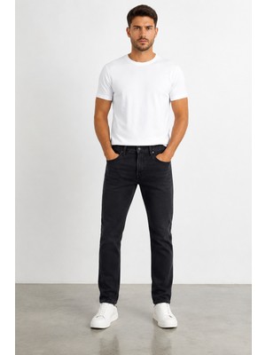 Bihan Store Erkek Regular Fit Jean Pantolon Esnek Kumaş Mc Clap 7110-ANTRASIT