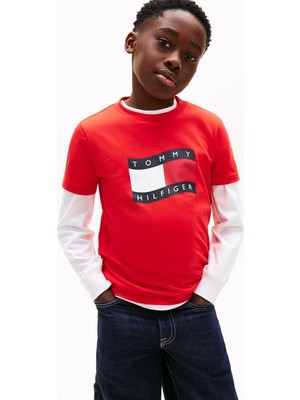 Tommy Hilfiger Erkek Çocuk Tişört KB0KB10275