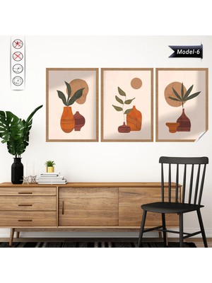 Akıllı Kağıt Statik Tutunma Özellikli Tablo - Poster Modern (Model- 6)