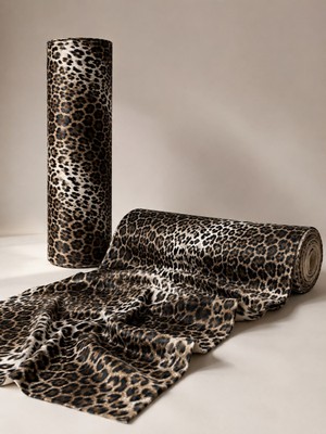 Favora Leopar Desenli Nevresimlik Kumaş 1 Metre