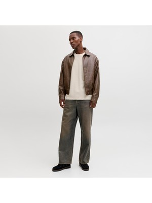 Jack & Jones Erkek Gögüs Baskili Bisiklet Yaka Tisört - Archive
