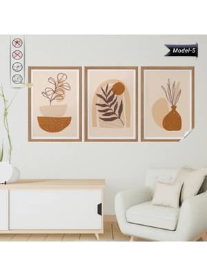 Akıllı Kağıt Statik Tutunma Özellikli Tablo - Poster Modern (Model- 5)