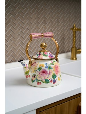 Miss Betty Rose Deluxe Emaye Kettle Demlik