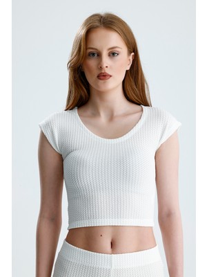 Sense Bürümcük Kumaş Crop Bustiyer | BUST36323