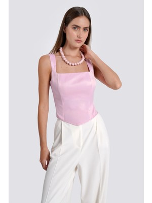 Thalure Kadın Pembe Saten Büstiyer