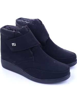 Walkenzo 5004 Hakiki Deri Kürklü Ortopedik Termo Taban Anne Bot