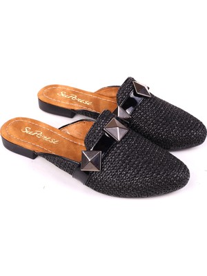 Walkenzo 1860 Hasır Örme Desenli Günlük Kadın Terlik