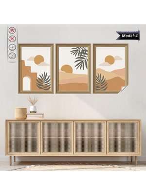 Akıllı Kağıt Statik Tutunma Özellikli Tablo - Poster Modern (Model- 4)