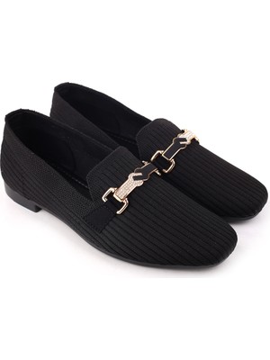 Walkenzo 303 Kadın Triko Örme Günlük Babet Ayakkabı