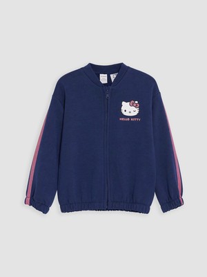 Lc Waikiki Yeni Sezon Hello Kitty Baskılı Kız Çocuk Soft Touch Fermuarlı Sweatshirt