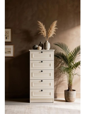 Sarmobi Mira 5 Çekmeceli Şifonyer/çamaşırlık 52X105X43 cm Aytaşı – Country Tasarım