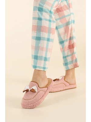 Walkenzo 4118 Fiyonklu Kadın Günlük Ev Halı Misafir Terliği