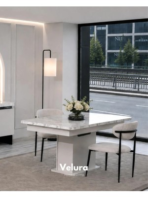 Velura Home & Living Bony Yemek Masası & Mutfak Masası - 2 Sandalye